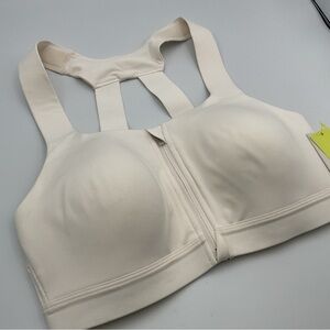 All In Motion Sports Bra Keyhole Women's Sculpt High Support Zip Front Bra 36B